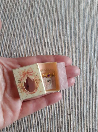 Casa delle bambole in miniatura. Scatola con borsa.