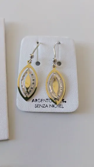 Set collana e orecchini vintage argento oro