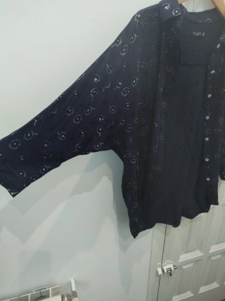 Camisa Max Jeans azul estampada