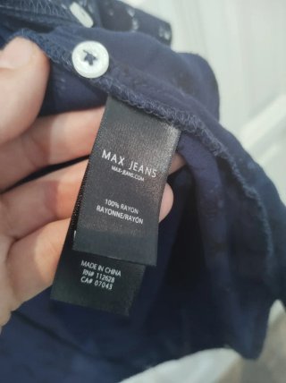 Camisa Max Jeans azul estampada