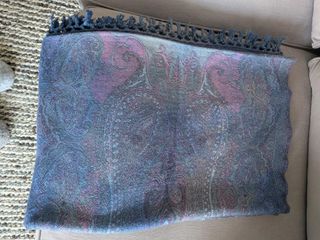 Manta Zara Home Paisley Azul/Morado