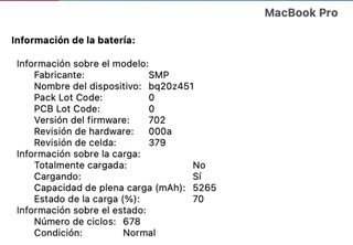 MacBook Pro 13” mediados de 2014 color Plata
