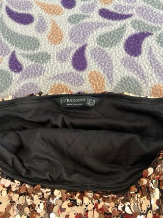 Top lentejuelas dorado y multicolor