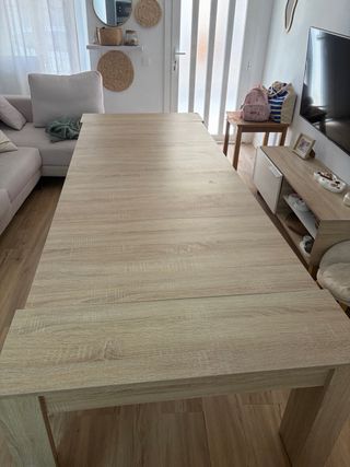 Mesa extensible madera color natural