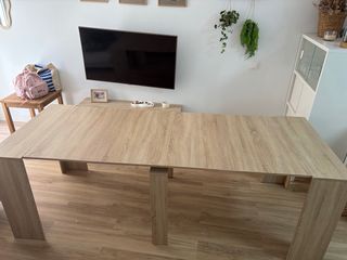 Mesa extensible madera color natural