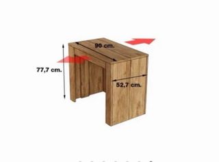 Mesa extensible madera color natural