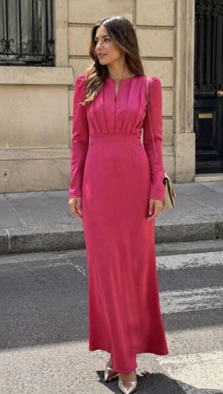 Vestido coral  para fiesta o boda