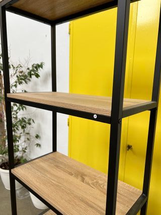 Estantería Industrial Madera y Metal con Cajón