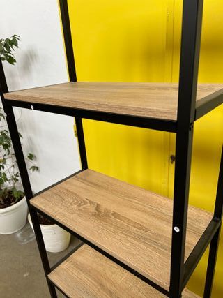 Estantería Industrial Madera y Metal con Cajón