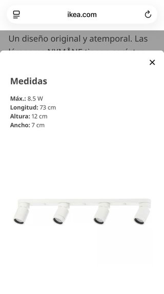 Lámpara de techo Ikea Nymane