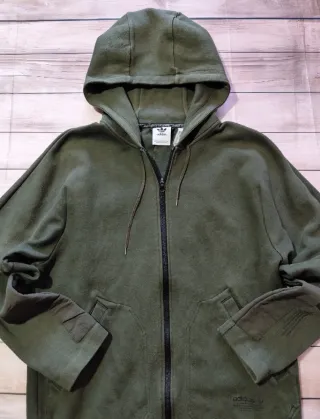 Sudadera Adidas Cremallera y Capucha Verde