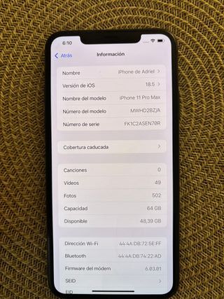 iPhone 11 Pro Max 64GB Space Gray