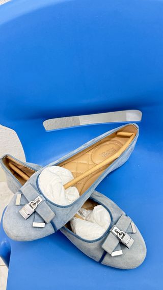Michael Kors Bailarinas Piel Azul