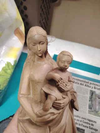 Talla madera Virgen y Niño Jesús