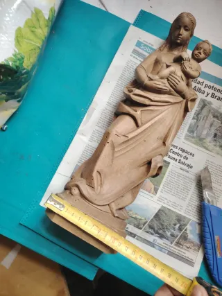 Talla madera Virgen y Niño Jesús