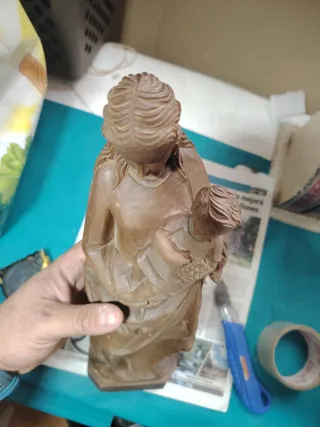 Talla madera Virgen y Niño Jesús