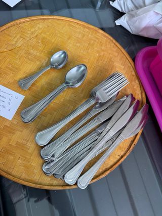 Lote Cubiertos Metálicos cuberteria italia inox