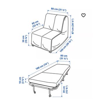 Sofa cama plegable + Base adicional pillow