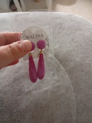 Pendientes flamenca buganvilla grandes