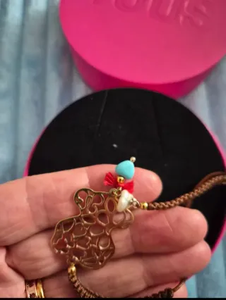 Pulsera Tous Oro Vermeil , Oso con una perla y Tur