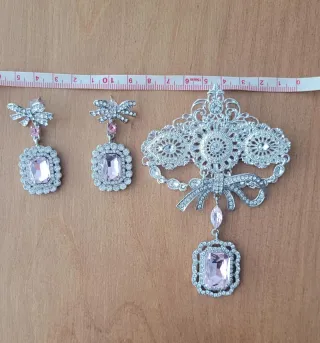 Aderezo Rosa y Plata Nuevo