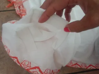 Pareo naranja con elefantes y bolsillo