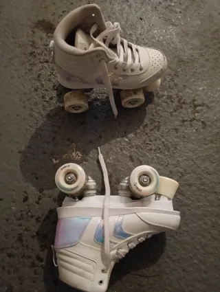 Patines infantiles 4 ruedas blancos talla 33