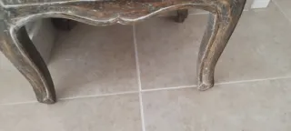 Mesita de noche auxiliar madera y metal