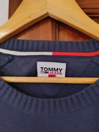 Jersey Tommy Hilfiger Azul Talla L ,algodón