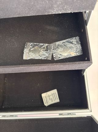 Maletín maquillaje rosa y plateado