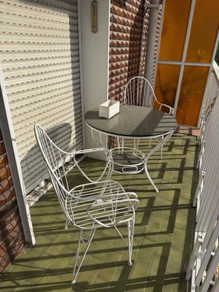 Conjunto Terraza Vintage Hierro Forja Años 70