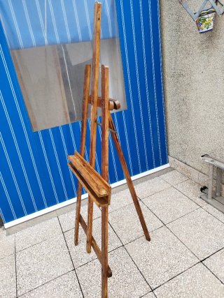 Caballete de pintor de madera