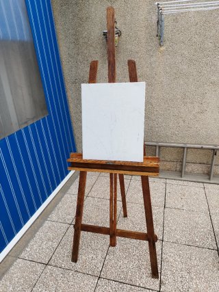 Caballete de pintor de madera