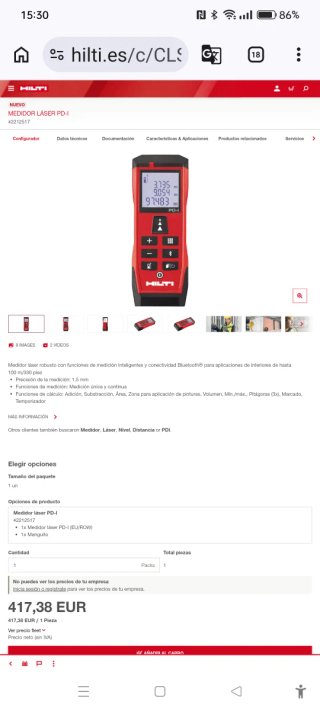 Medidor Láser HILTI PD-I