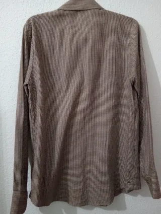Camisa H&M Cuadros Beige y Marrón