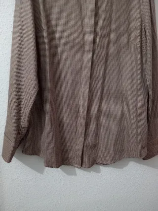 Camisa H&M Cuadros Beige y Marrón