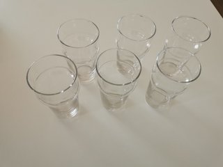 Set 6 Bicchieri Birra Vetro Nuovi