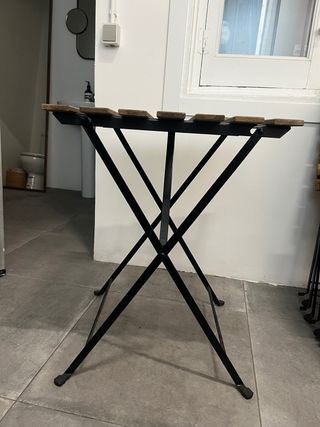 Mesa plegable Ikea madera y metal