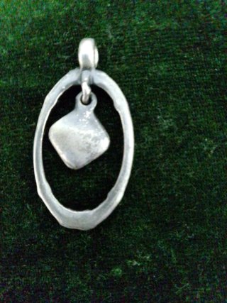 Colgante Plata 925 con incrustaciones de blancas