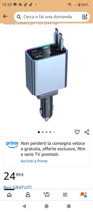 Caricatore auto 5 in 1