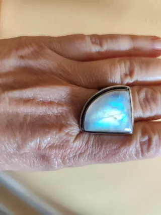 Anillo Plata y Piedra Luna