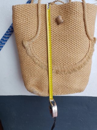 Bolso Tote Paja Tejida Beige