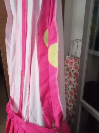 Traje Flamenca T.38 Fucsia y Pistacho