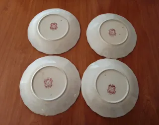 Juego 4 Platos Cartuja pickman