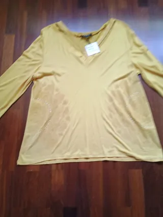 Top Desigual Mostaza Talla XL