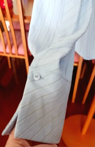 Blusa Zara Rayas Finas Azul