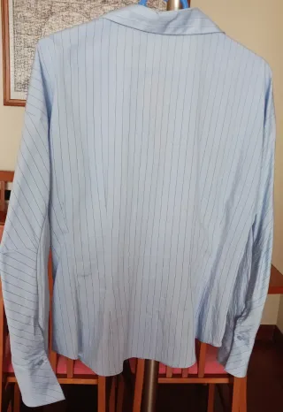 Blusa Zara Rayas Finas Azul