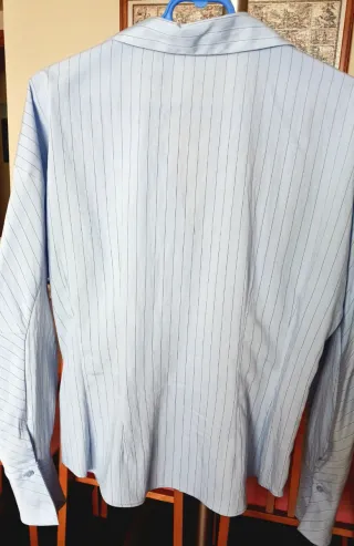 Blusa Zara Rayas Finas Azul