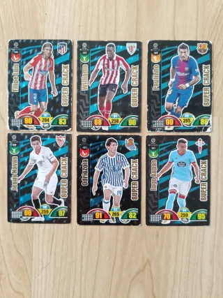 Lote 6 cromos fútbol Super Crack