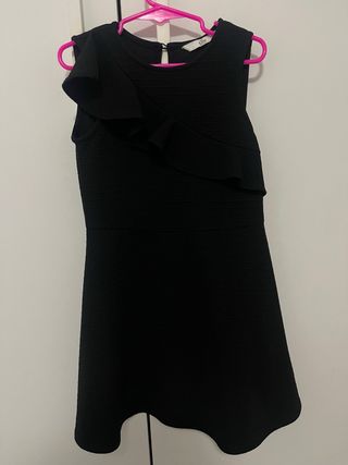 Vestido niña negro con volantes